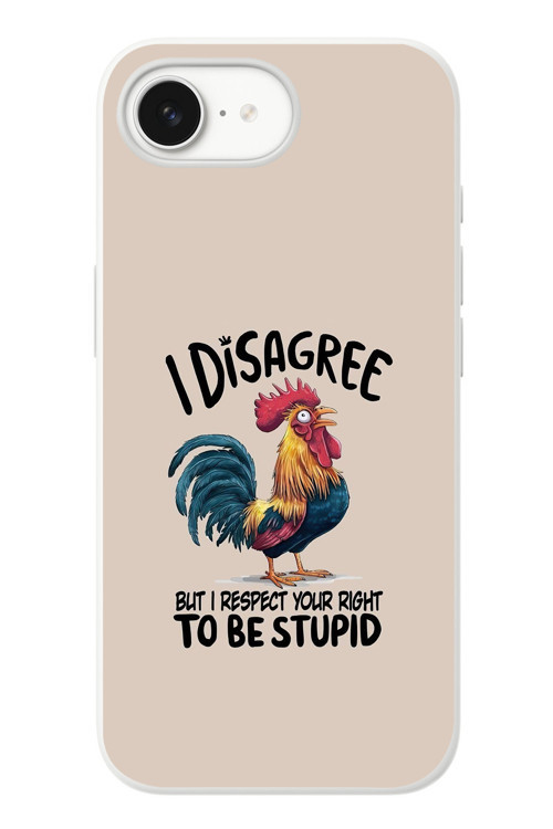 İphone 16e Uyumlu I Disagree Baskılı Silikon Kılıf