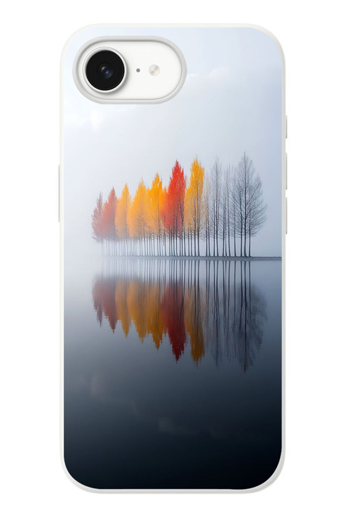 İphone 16e Uyumlu Sonbahar Zamanı Baskılı Silikon Kılıf