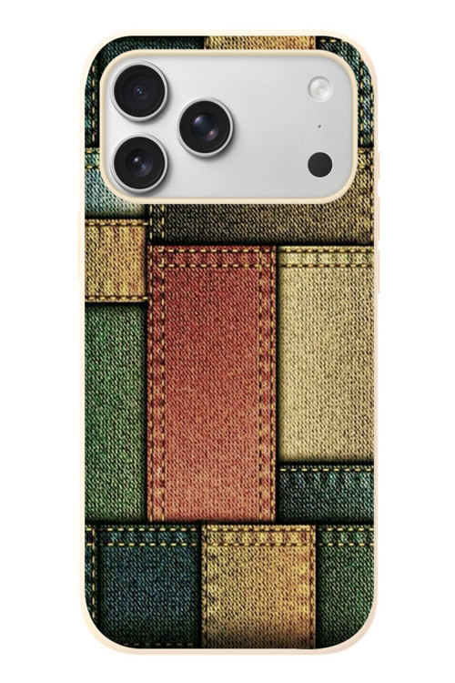 İphone 17 Pro Max Uyumlu Kot Cepleri Baskılı Silikon Kılıf