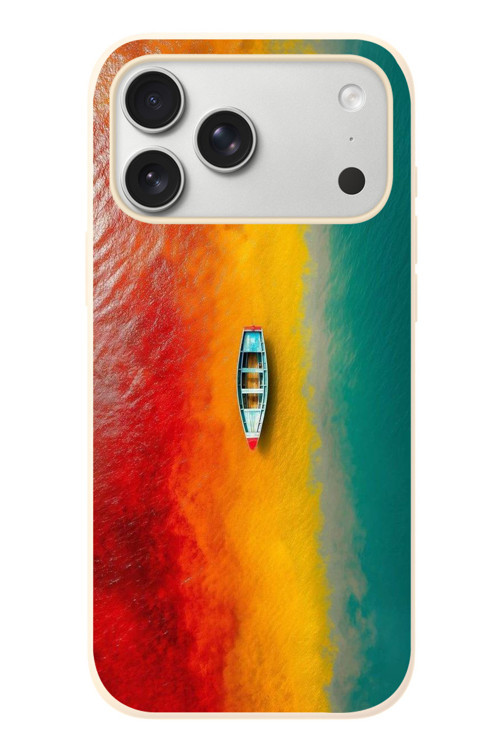 İphone 17 Pro Max Uyumlu Rengarenk Tekne Baskılı Silikon Kılıf