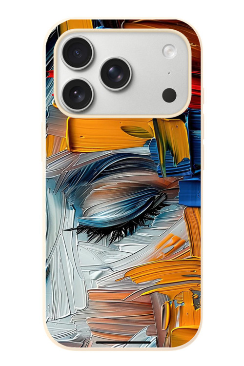 İphone 17 Pro Uyumlu Göz Boyama Fırçaları Baskılı Silikon Kılıf