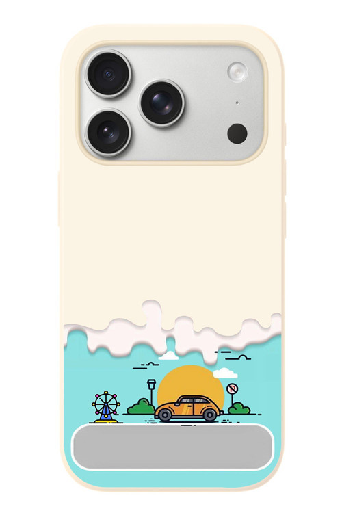 İphone 17 Pro Uyumlu Tatil Yolu Baskılı Silikon Kılıf