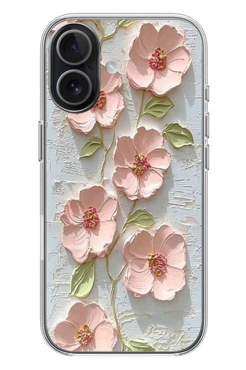 İphone 17 Uyumlu Gül Kurusu Baskılı Silikon Kılıf