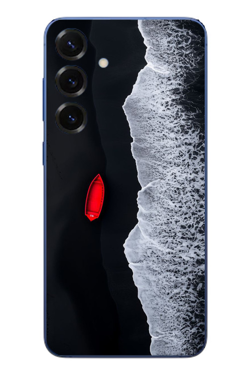 Samsung Galaxy S25 Plus Uyumlu Kırmızı Tekne Yalnız Baskılı Silikon Kılıf
