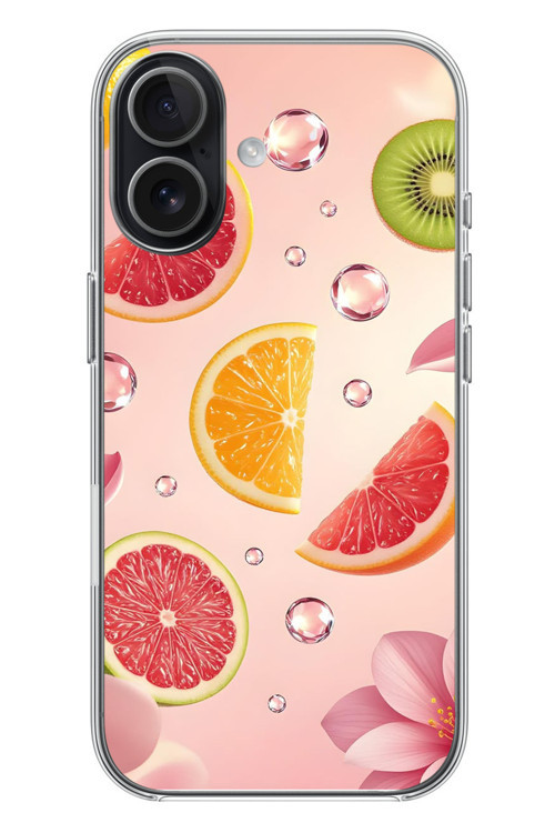 İphone 17 Uyumlu Meyve Dilimleri Baskılı Silikon Kılıf