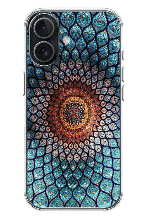 iphone 17 Uyumlu İran Dokuması Baskılı Silikon Kılıf