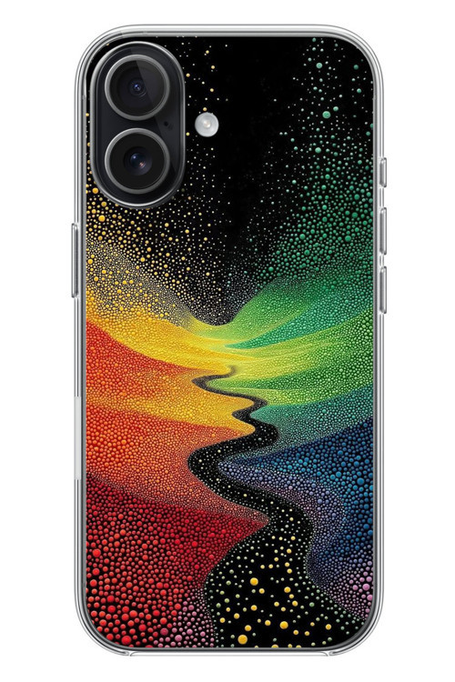 İphone 17 Uyumlu Renkli Yollar Baskılı Silikon Kılıf