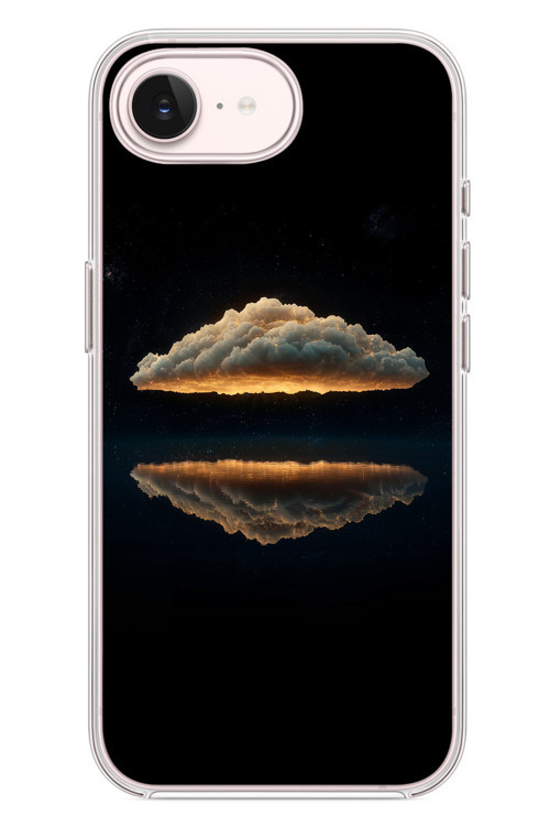 İphone 17e Uyumlu Bulut Yansıması Baskılı Silikon Kılıf