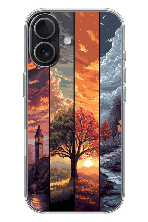 İphone 17 Uyumlu Sonbahar İlkbaharım Baskılı Silikon Kılıf