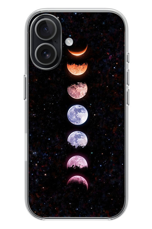 İphone 17 Uyumlu Tüm Gezegenler Baskılı Silikon Kılıf