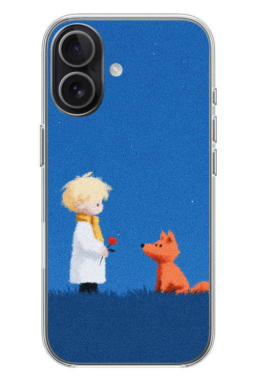 iphone 17 Uyumlu Sarışın Çocuk ve Köpek Baskılı Silikon Kılıf