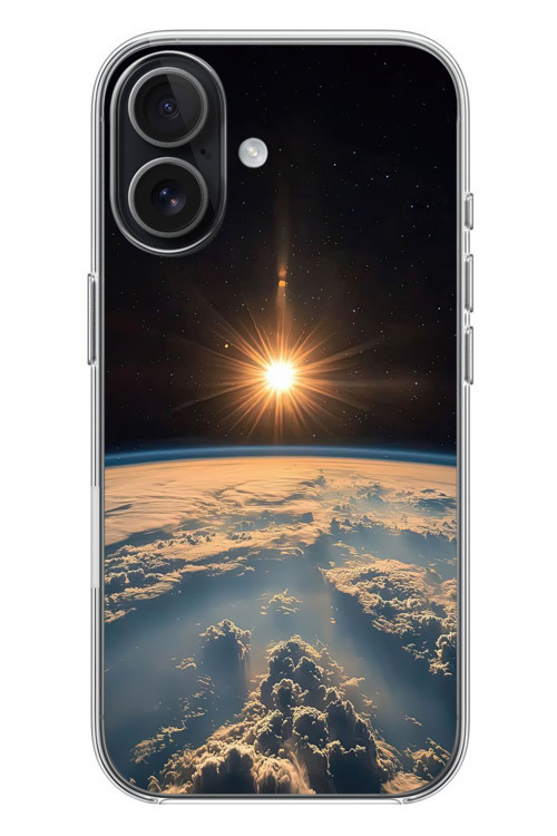 İphone 17 Uyumlu Uzay Günbatımı Baskılı Silikon Kılıf