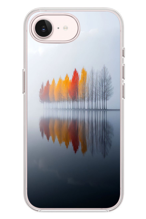 İphone 17e Uyumlu Sonbahar Zamanı Baskılı Silikon Kılıf