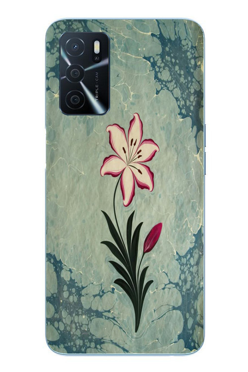 Oppo A16 Uyumlu Çiçek Deseni Baskılı Silikon Kılıf