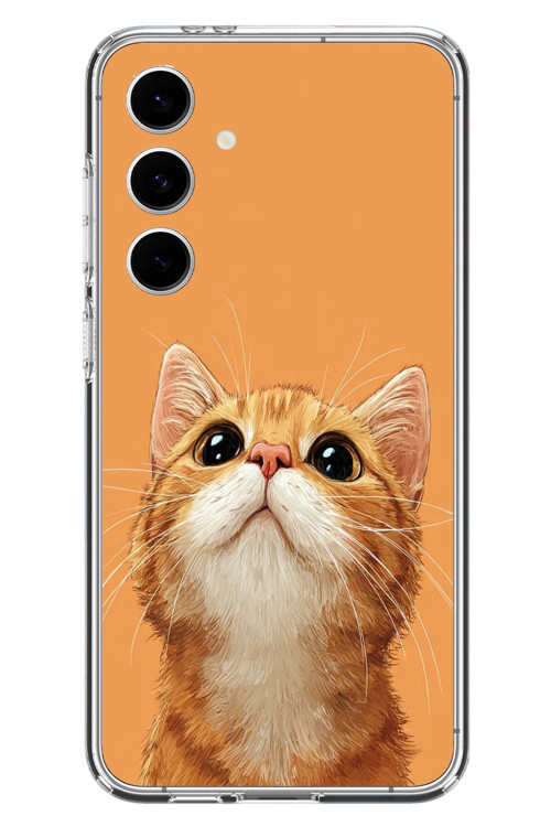 Samsung Galaxy S24 FE Uyumlu Masum Kedi Baskılı Silikon Kılıf