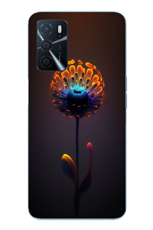 Oppo A16 Uyumlu Büyülü Çiçek Baskılı Silikon Kılıf