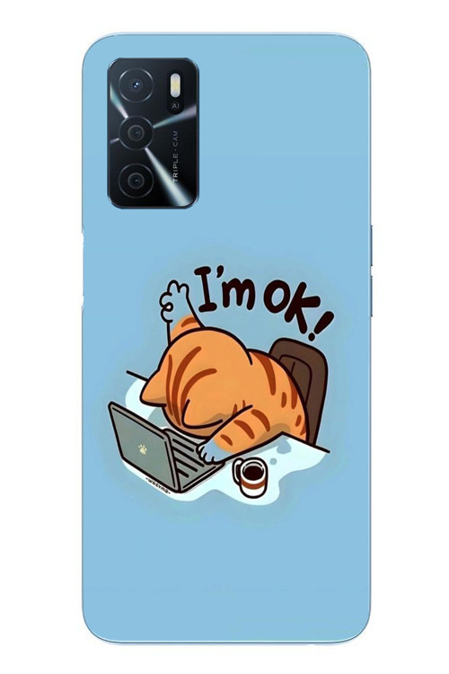 Oppo A16 Uyumlu l'M Ok Baskılı Silikon Kılıf