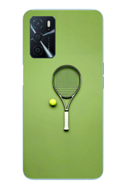 Oppo A16 Uyumlu Tenis Raketi Baskılı Silikon Kılıf