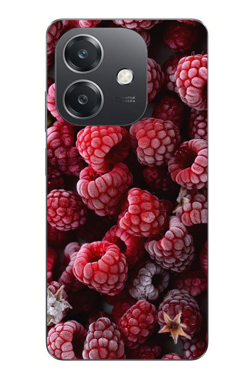 Oppo A3 Uyumlu Ahududu Frambuaz Baskılı Silikon Kılıf