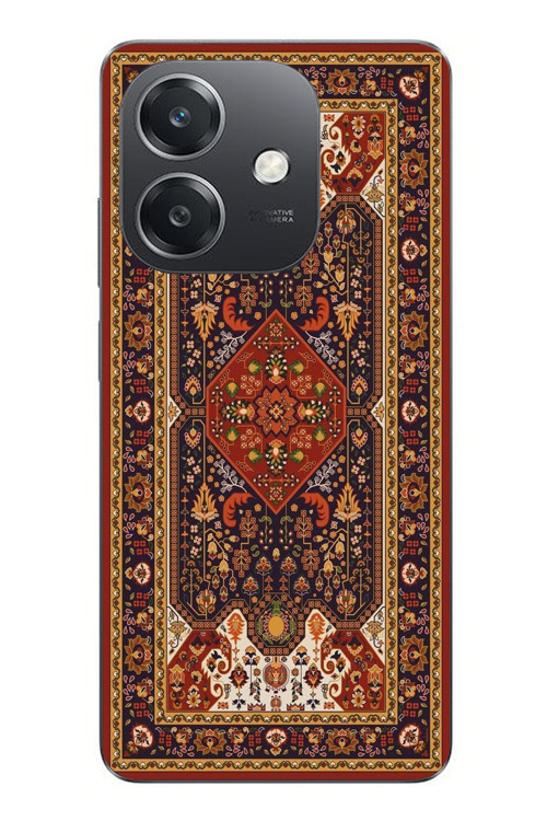 Oppo A3 Uyumlu Anadolu Motif Halısı Baskılı Silikon Kılıf