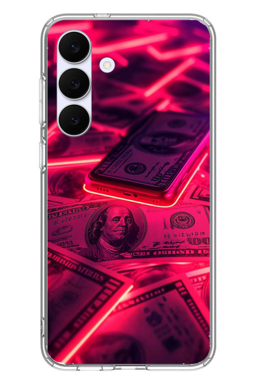 Samsung Galaxy S25 FE Uyumlu Kızıl Dolarlar Baskılı Silikon Kılıf