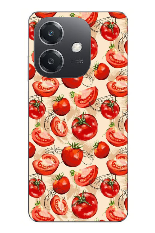Oppo A3 Uyumlu Domatesler Baskılı Silikon Kılıf