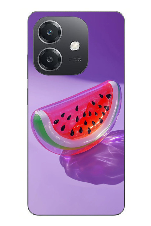 Oppo A3 Uyumlu Karpuz Jelibon Baskılı Silikon Kılıf