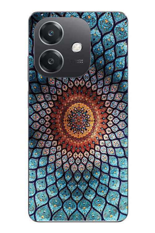 Oppo A3 Uyumlu İran Dokuması Baskılı Silikon Kılıf