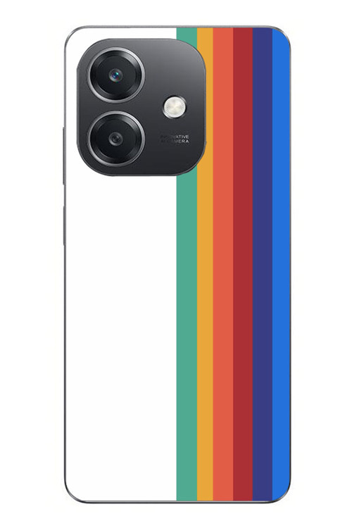 Oppo A3 Uyumlu Gökkuşağı Baskılı Silikon Kılıf