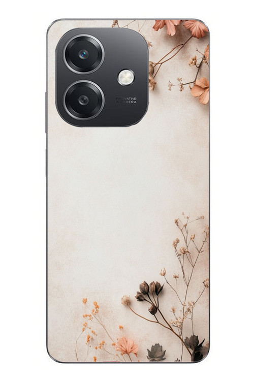 Oppo A3 Uyumlu Kuru Dallar Baskılı Silikon Kılıf