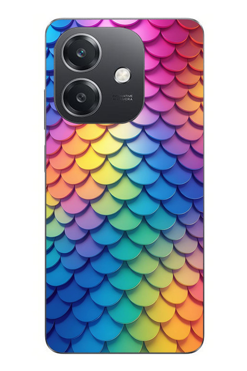 Oppo A3 Uyumlu Gökkuşağı Renkleri Baskılı Silikon Kılıf