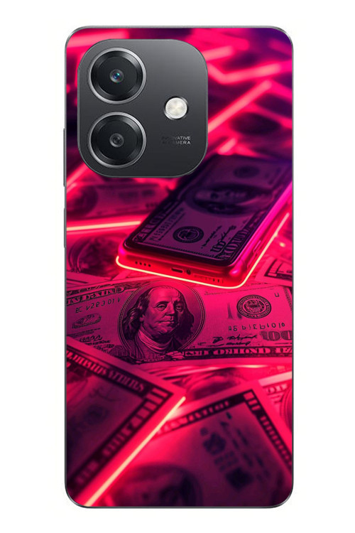 Oppo A3 Uyumlu Kızıl Dolarlar Baskılı Silikon Kılıf