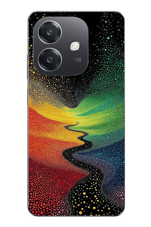 Oppo A3 Uyumlu Renkli Yollar Baskılı Silikon Kılıf