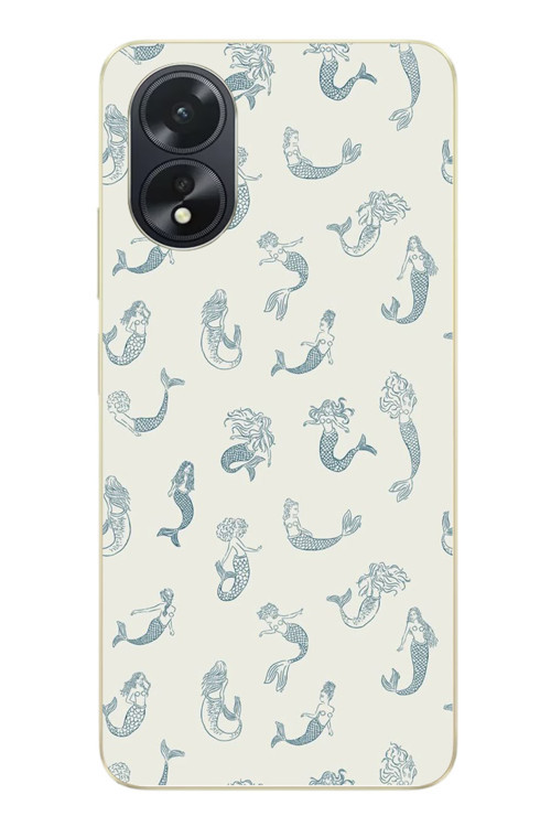 Oppo A38 Uyumlu Deniz Kızları Baskılı Silikon Kılıf