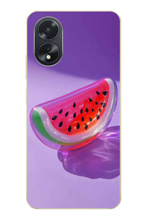Oppo A38 Uyumlu Karpuz Jelibon Baskılı Silikon Kılıf
