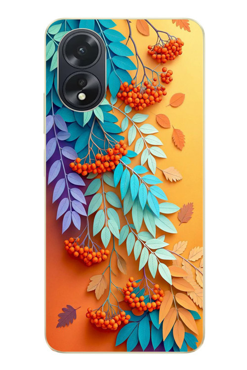 Oppo A38 Uyumlu Pastoral Çicekler Baskılı Silikon Kılıf