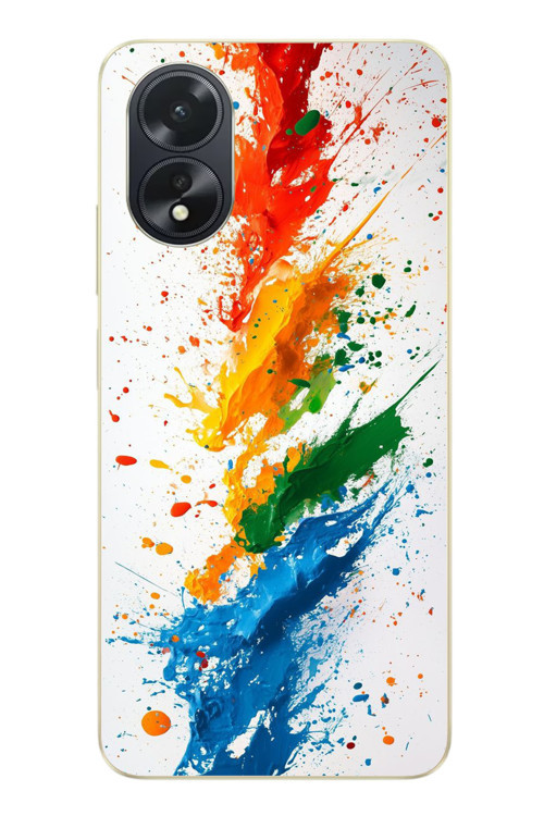 Oppo A38 Uyumlu Renk Skalası Baskılı Silikon Kılıf