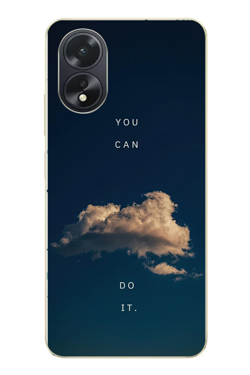 Oppo A38 Uyumlu You Can Do İt Baskılı Silikon Kılıf