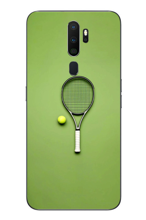 Oppo A5 2020 Uyumlu Tenis Raketi Baskılı Silikon Kılıf
