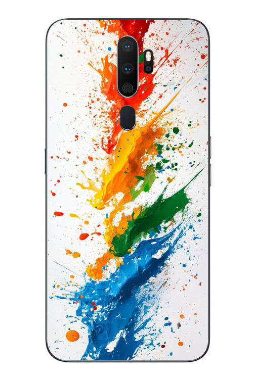 Oppo A5 2020 Uyumlu Renk Skalası Baskılı Silikon Kılıf