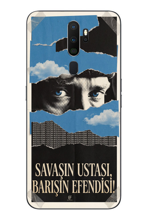 Oppo A5 2020 Uyumlu Savaşın Ustası Atatürk Baskılı Silikon Kılıf