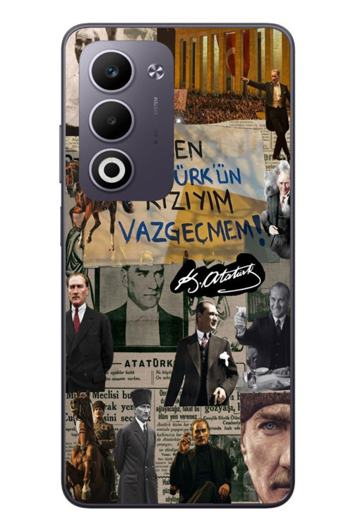Oppo A5 4G Uyumlu Ben Atatürk Kızıyım Baskılı Silikon Kılıf