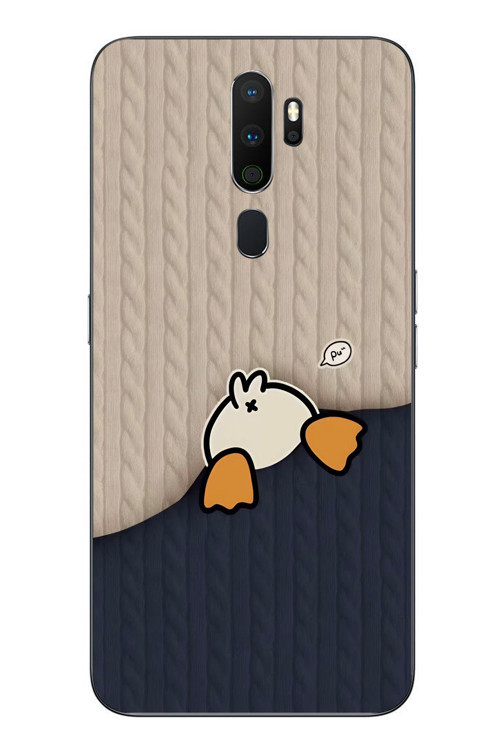 Oppo A5 2020 Uyumlu Şaşkın Ördek Baskılı Silikon Kılıf