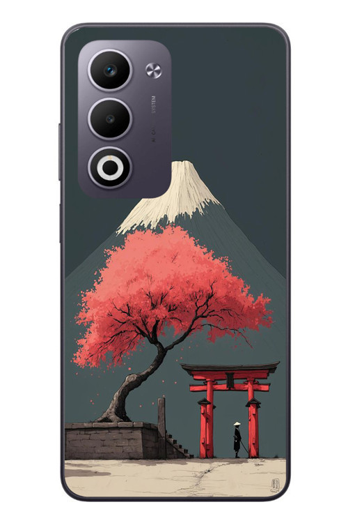 Oppo A5 4G Uyumlu Fuji Dağı Baskılı Silikon Kılıf