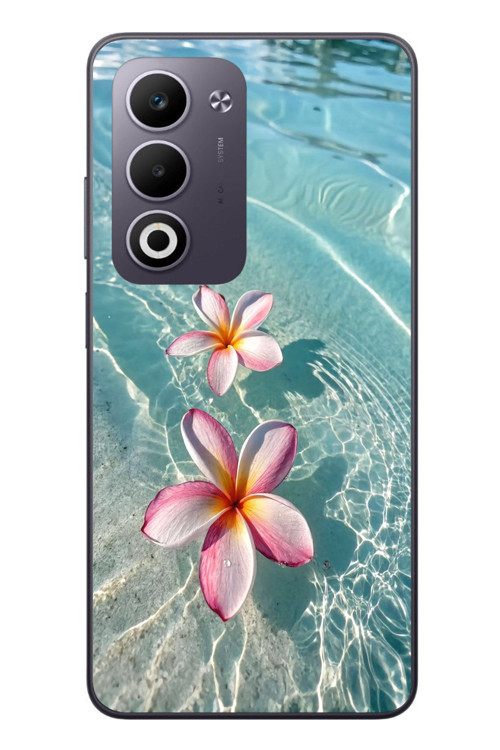 Oppo A5 4G Uyumlu Denizde Çiçekler Baskılı Silikon Kılıf