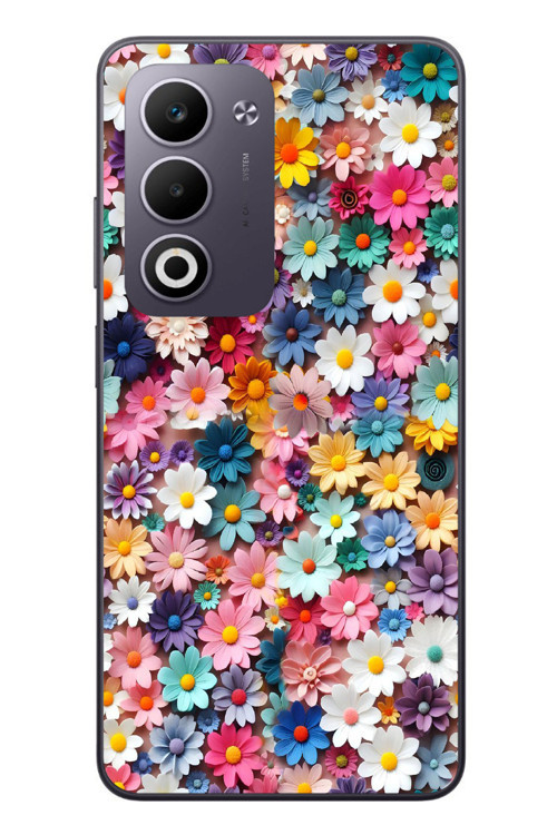 Oppo A5 4G Uyumlu Pastel Çiçekler Baskılı Silikon Kılıf