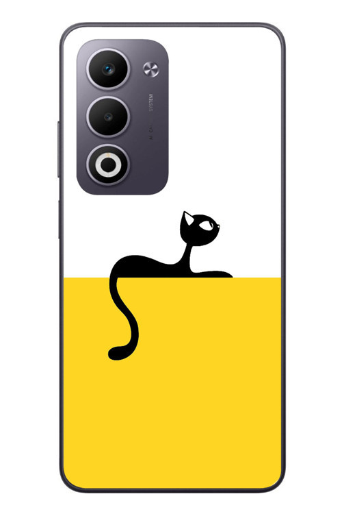 Oppo A5 4G Uyumlu Dişi Kedi Baskılı Silikon Kılıf