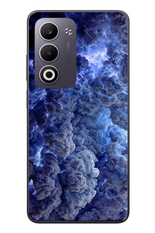 Oppo A5 4G Uyumlu Mor Bulutlar Baskılı Silikon Kılıf