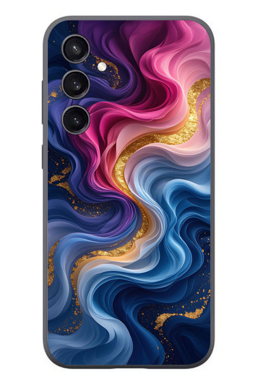 Samsung Galaxy S23 Uyumlu Renk Katranı Baskılı Silikon Kılıf