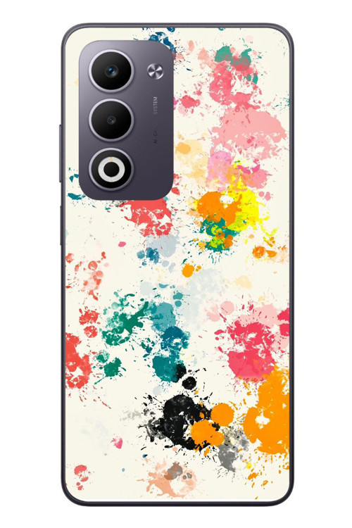 Oppo A5 4G Uyumlu Renkli Boyalar Baskılı Silikon Kılıf